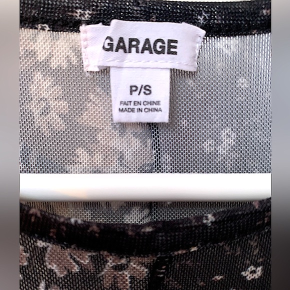 GARAGE Patterned Mesh Long sleeve | Women’s Size S/P - Picture 5 of 6
